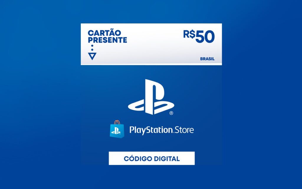 Cartão presente PSN R$ 50,00 - loja