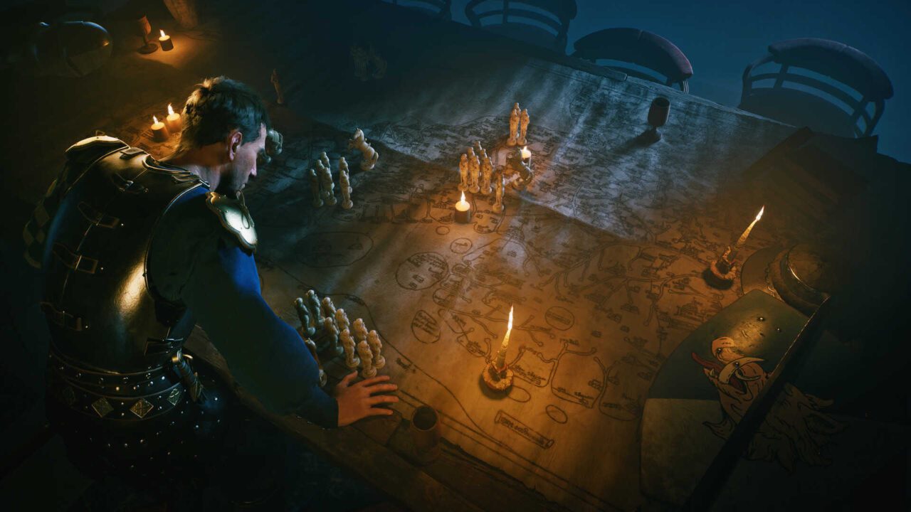 Chronicles: Medieval - mesa de estratégias de guerra.