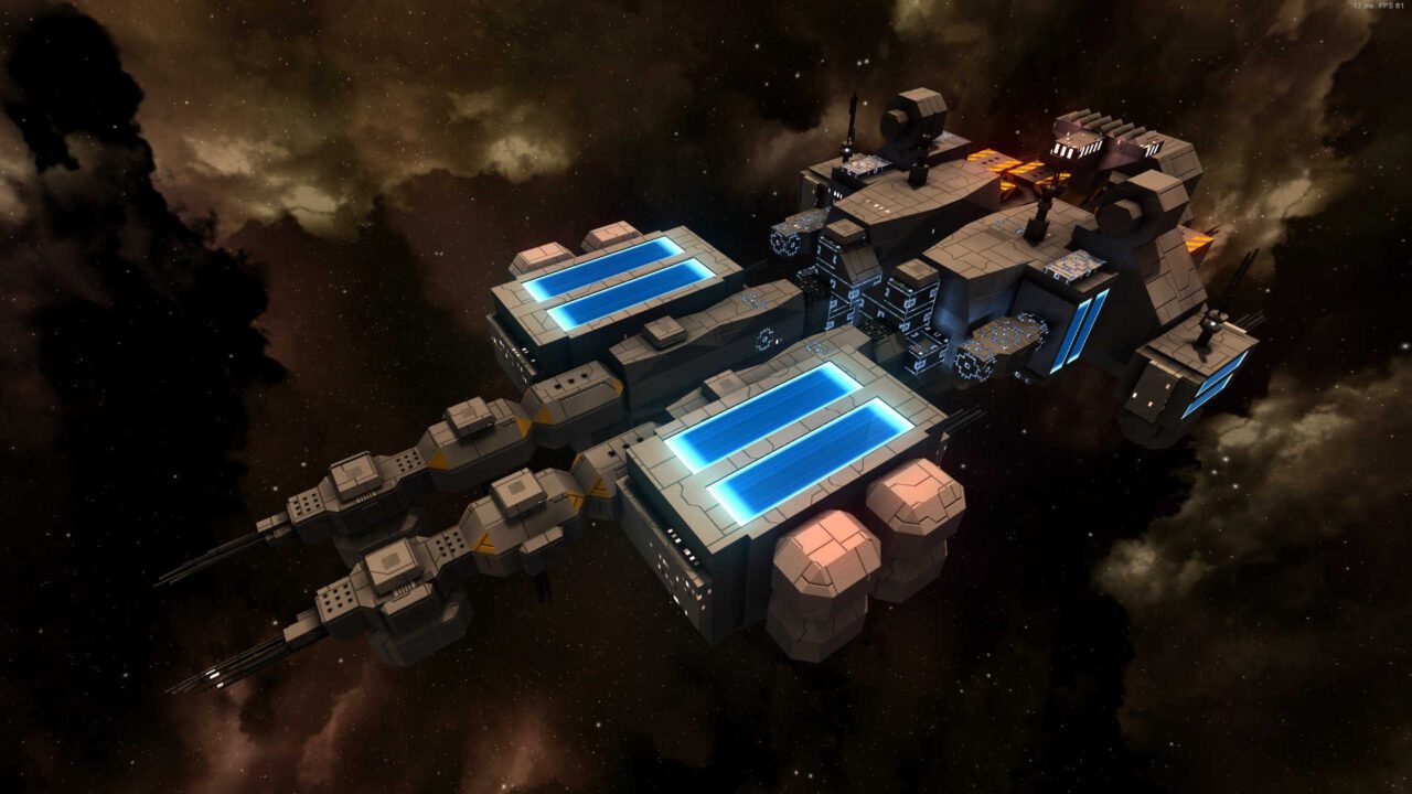 Avorion - estrutura espacial criada por blocos de montar