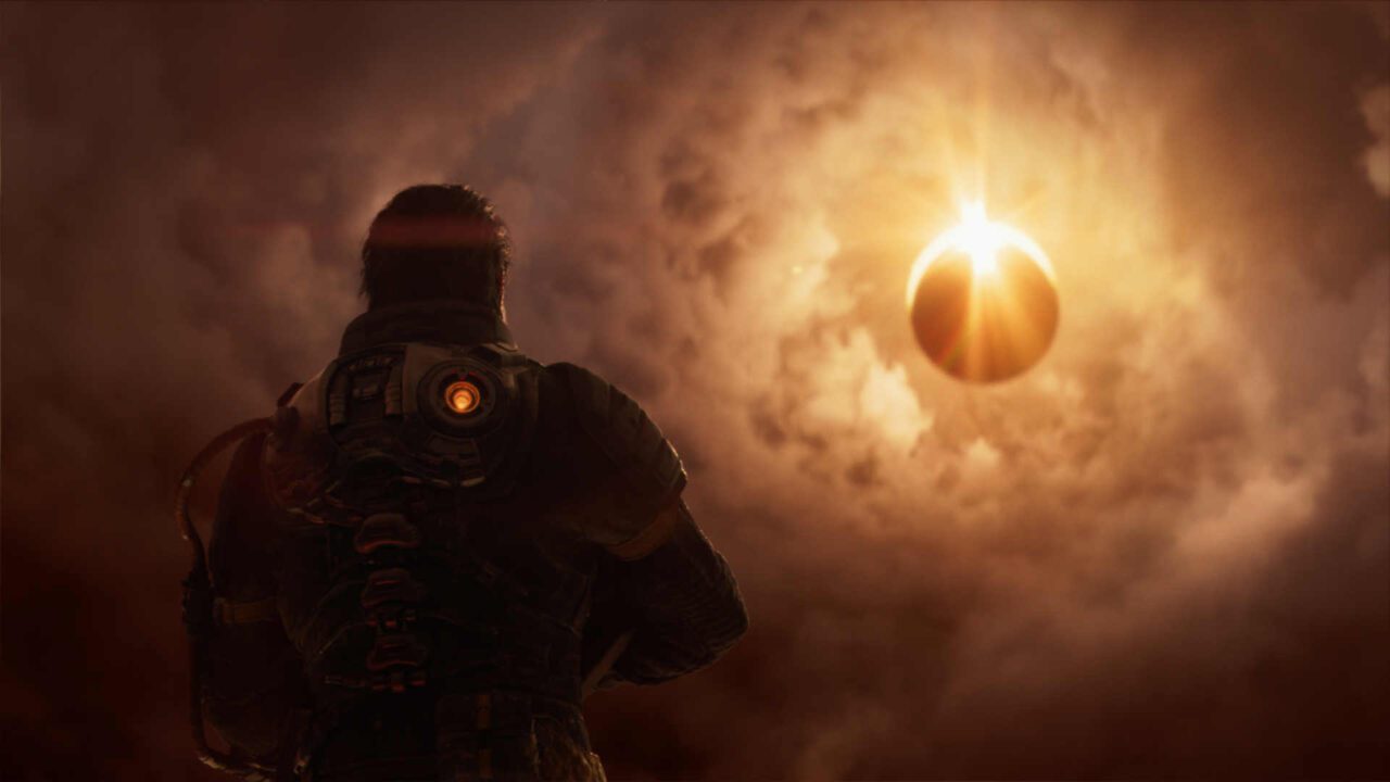 SAROS -  Arjun observando o eplicse solar no planeta Carcosa