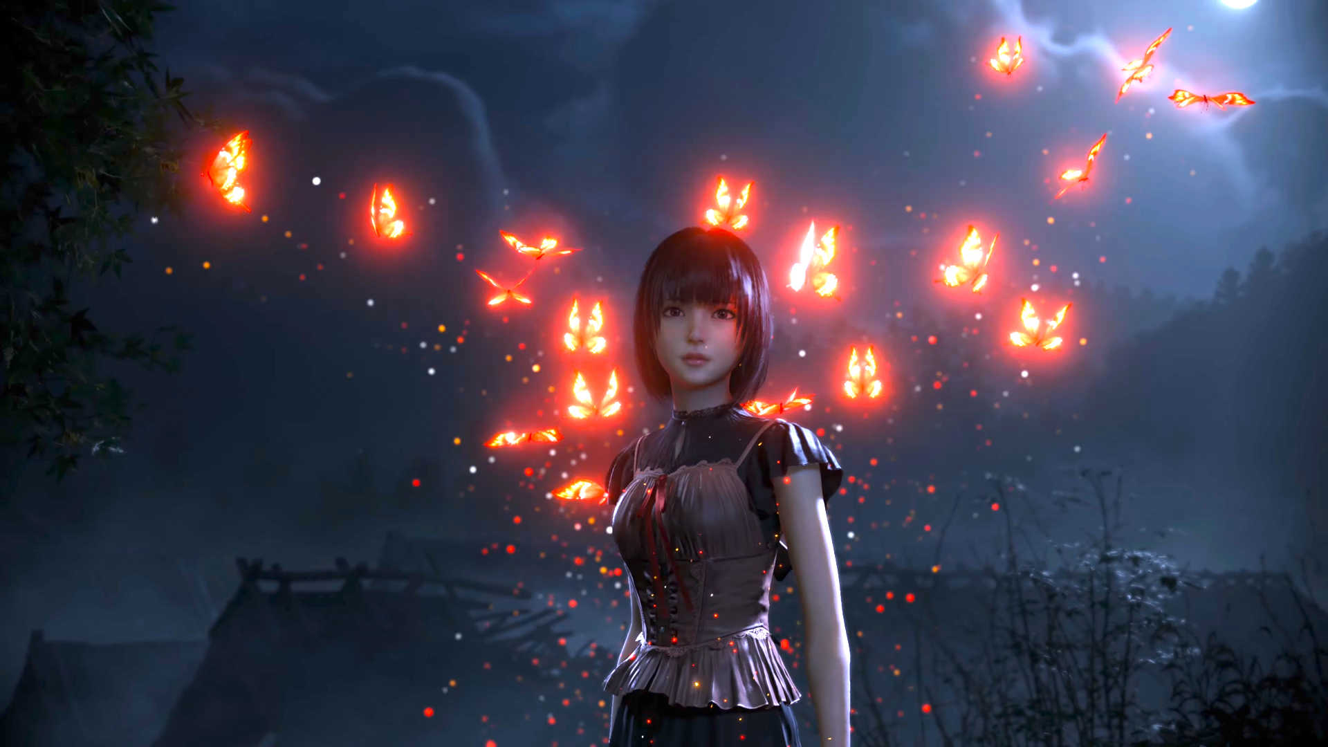 Fatal Frame II: Mayu em meio as borboletas carmesim
