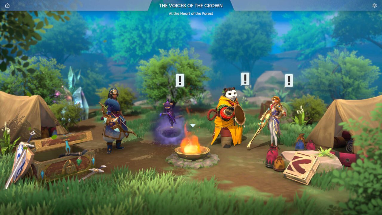 Skygard arena - reunião em volta da fogueria.