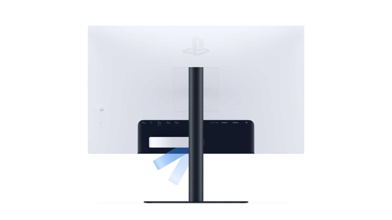 Monitor Gamer PlayStation de 27" para PS5, PC e Mac - visão traseira